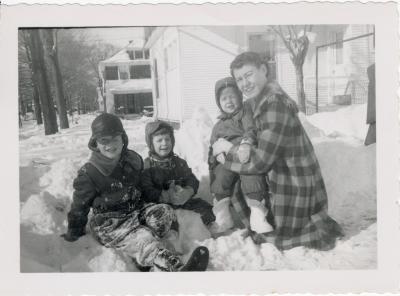 Untitled (Three Children and a Woman in the Snow) 