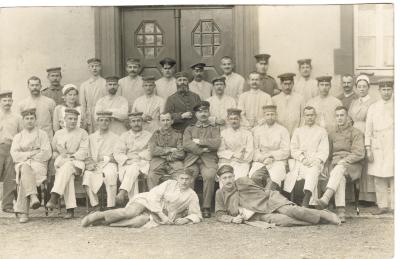 Untitled (Large Group in Front of Doors) 