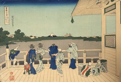 Sazai Hall at the Temple of the Five Hundred Arhats: Thirty-Six Views of Mount Fuji