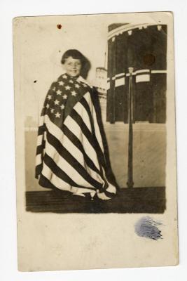 Untitled (Boy Wrapped in American Flag) 