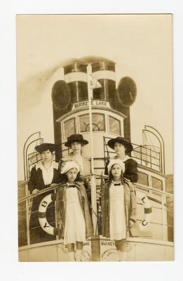 Untitled (Three Women and Two Girls on Fake Ship) 