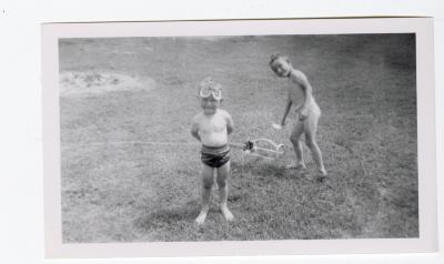 Untitled (Two Boys and Sprinkler) 