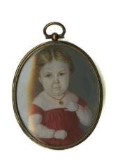 Untitled Miniature Portrait Necklace (Young Girl)